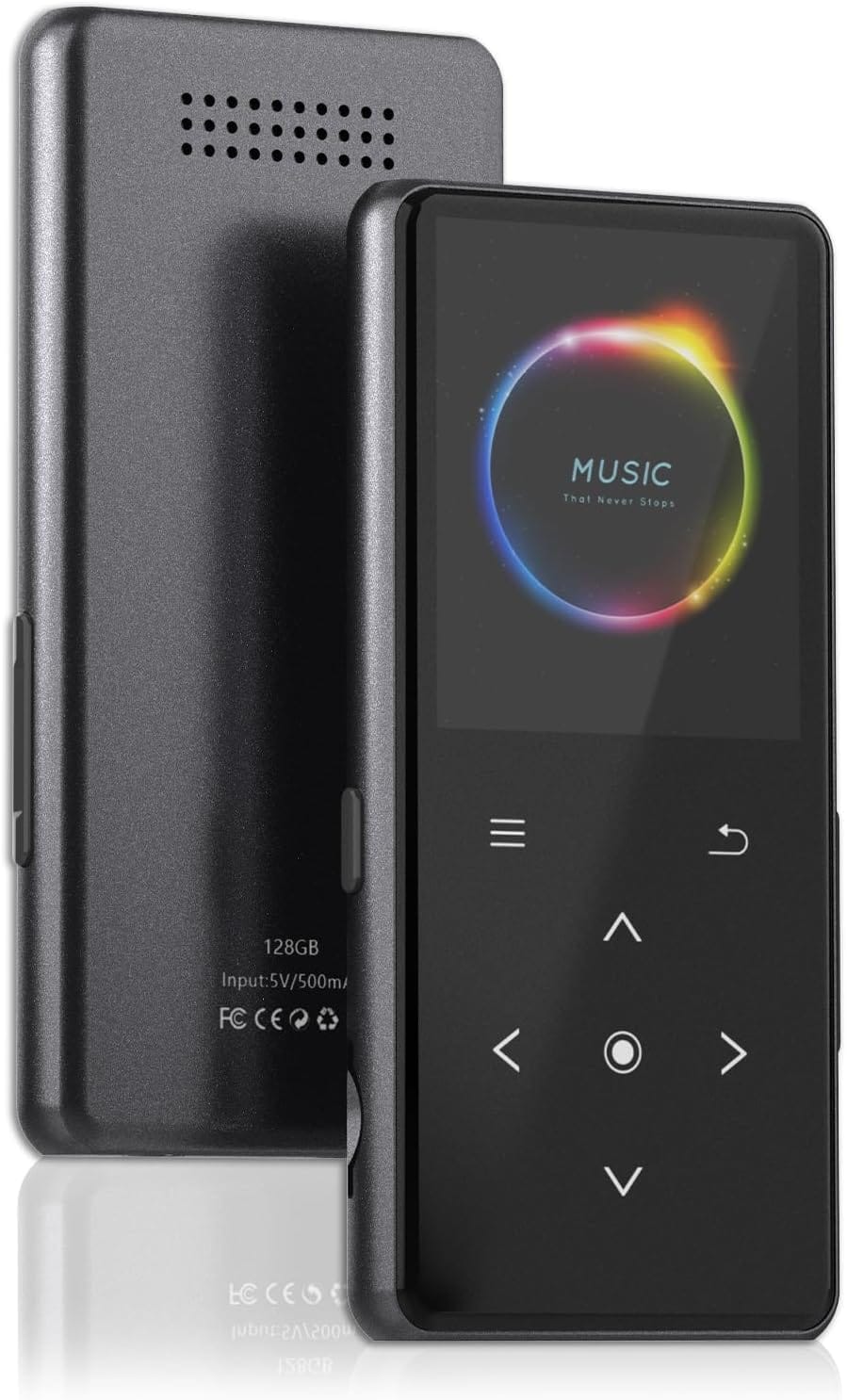 128Gb Mp3 Player With Bluetooth 5.2, Portable Music Player With Built-In Speaker, Enjoying Your Digital Music And Audiobooks Anytime,Includes Fm Radio,Recorder,E-Book,And Comes With Earphones