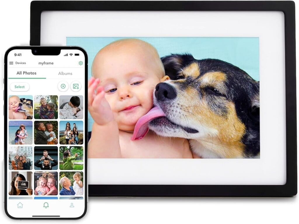 Skylight Frame – Wifi Digital Picture Frame Customer Support, Touch Screen Digital Photo Frame With Easy Setup, Photo Gifts For Parents And Grandparents – 10 Inch Black