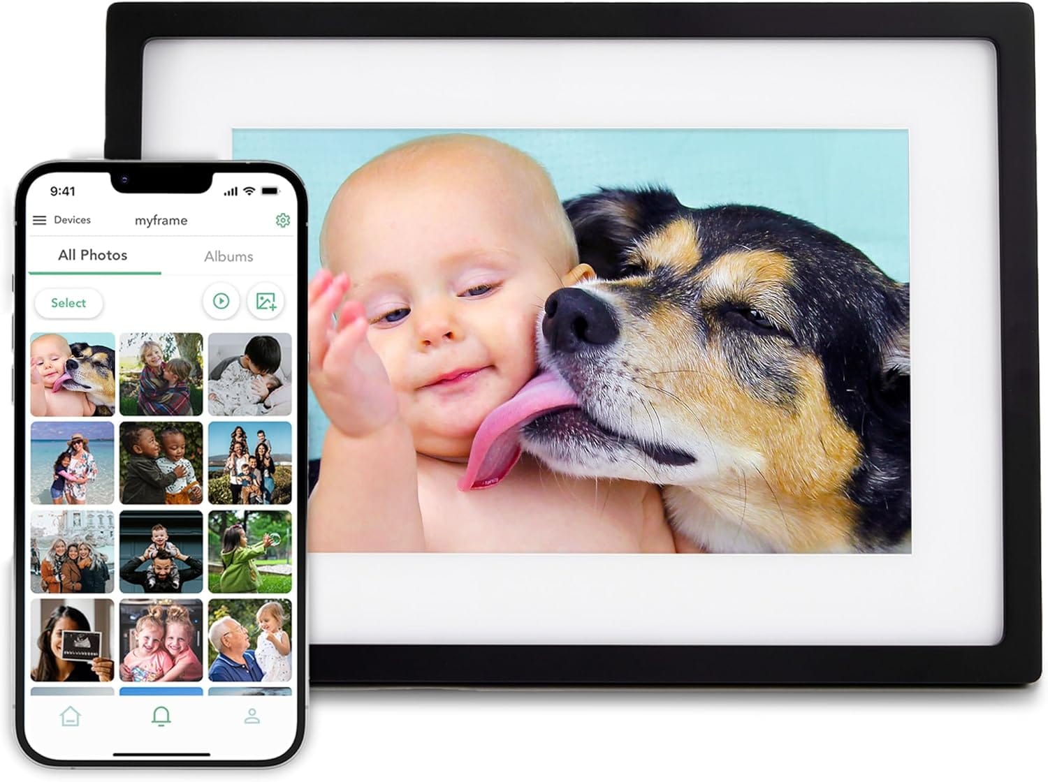 Skylight Frame – Wifi Digital Picture Frame Customer Support, Touch Screen Digital Photo Frame With Easy Setup, Photo Gifts For Parents And Grandparents – 10 Inch Black