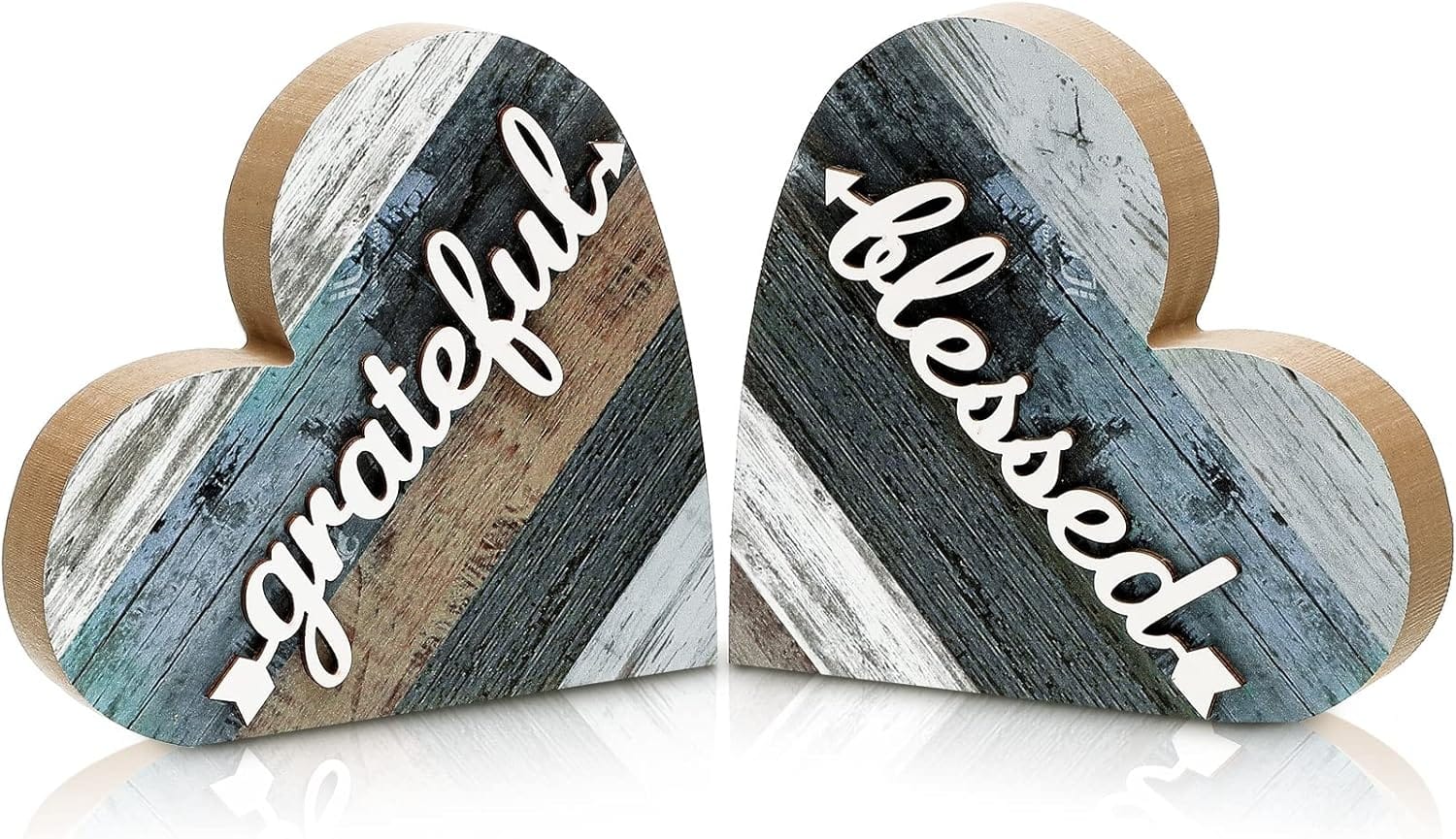 Jetec 2 Pcs Rustic Table Decorations For Living Room Home Decor Farmhouse Valentines Day Centerpiece Small Love Wooden Heart Decor For Dining Room Shelf Valentines Gift Decoration(Grateful Style) Jetec 2 Pcs Rustic Table Decorations For Living Room Home Decor Farmhouse Valentines Day Centerpiece Small Love Wooden Heart Decor For Dining Room Shelf Valentines Gift Decoration(Grateful Style)