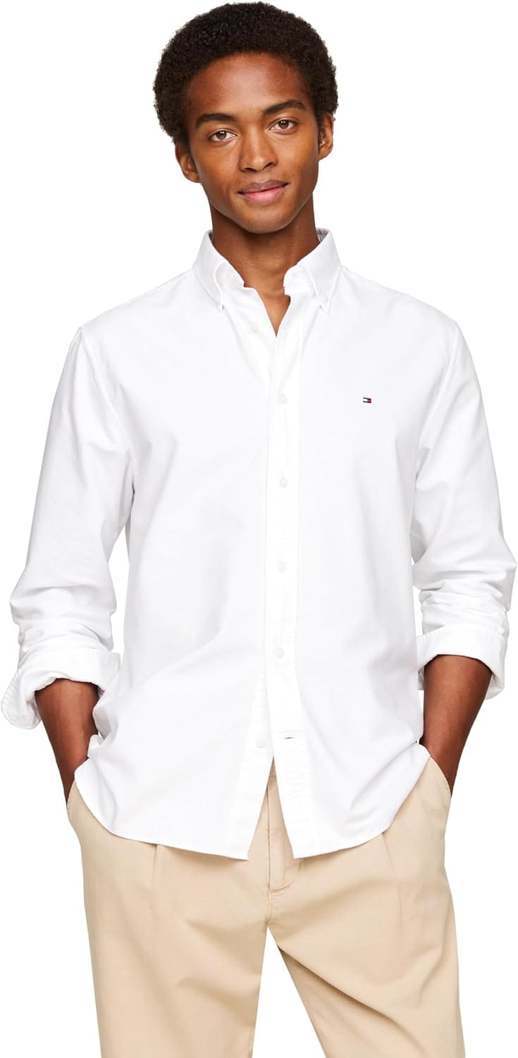 Tommy Hilfiger Long Sleeve Oxford Regular Fit, Men’S Button Down Shirts, Also Available In Big And Tall Tommy Hilfiger Long Sleeve Oxford Regular Fit, Men’S Button Down Shirts, Also Available In Big And Tall