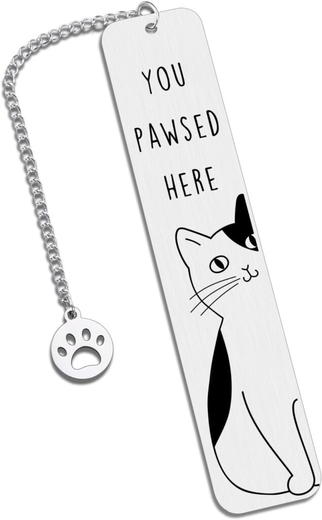 Cat Lover Gifts For Women Men, Cute Bookmarks For Women Girls, Funny Cat Gifts For Friends Coworkers, Birthday Gifts For Cat Lovers, Reading Accessories For Book Lovers, Bookish Gifts For Book Club