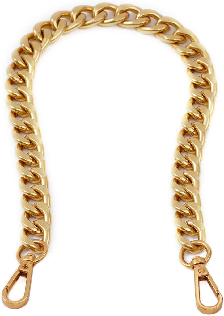 Medium Size Fabulous Metal Shoulder Crossbody Purse Strap Replacement Bag Chain Accessories (18‘’, Antique Gold)