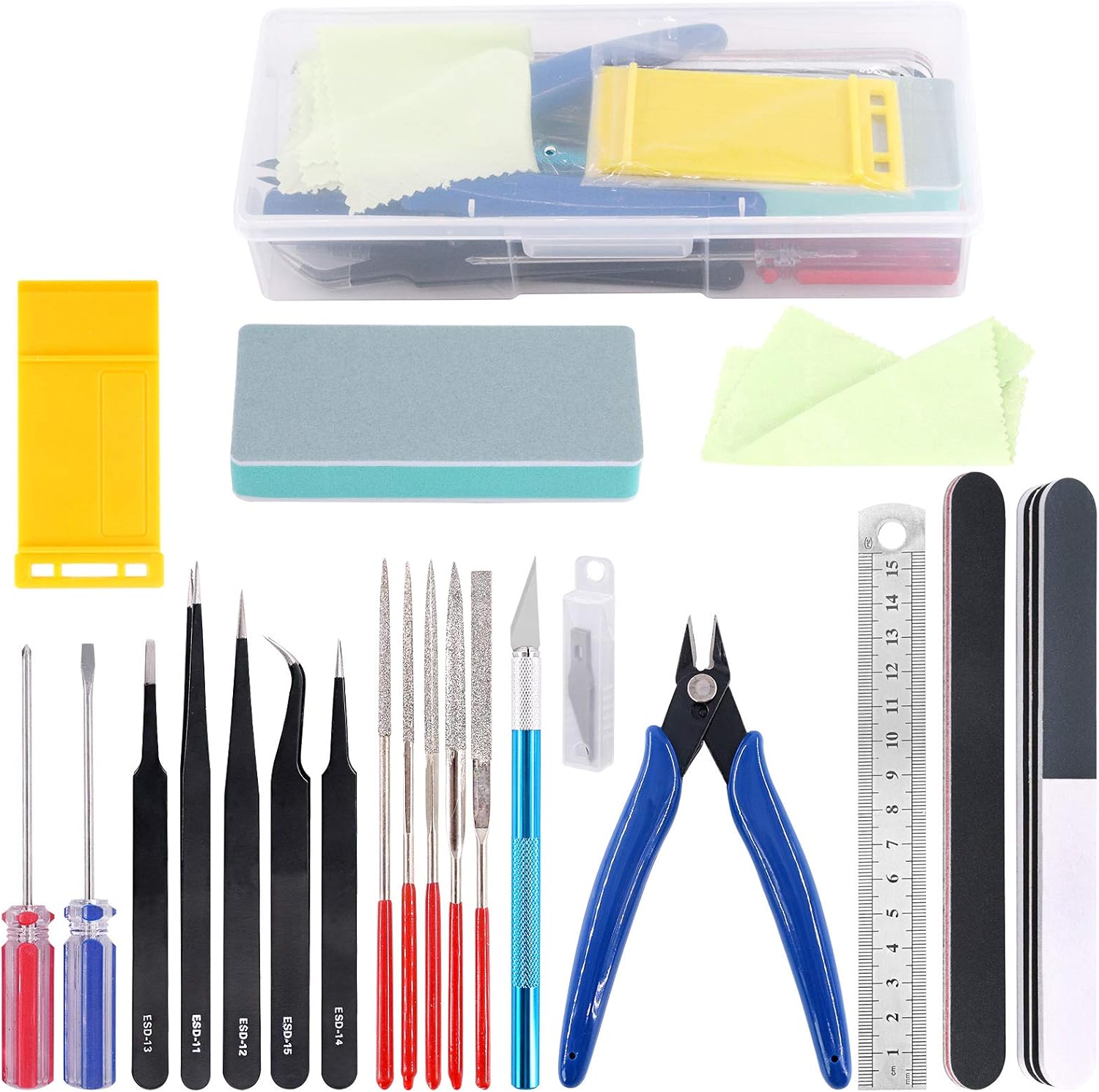 21Pcs Modeler Basic Tools Craft Set Hobby Building Tools Kit For Gundam Car Model Building