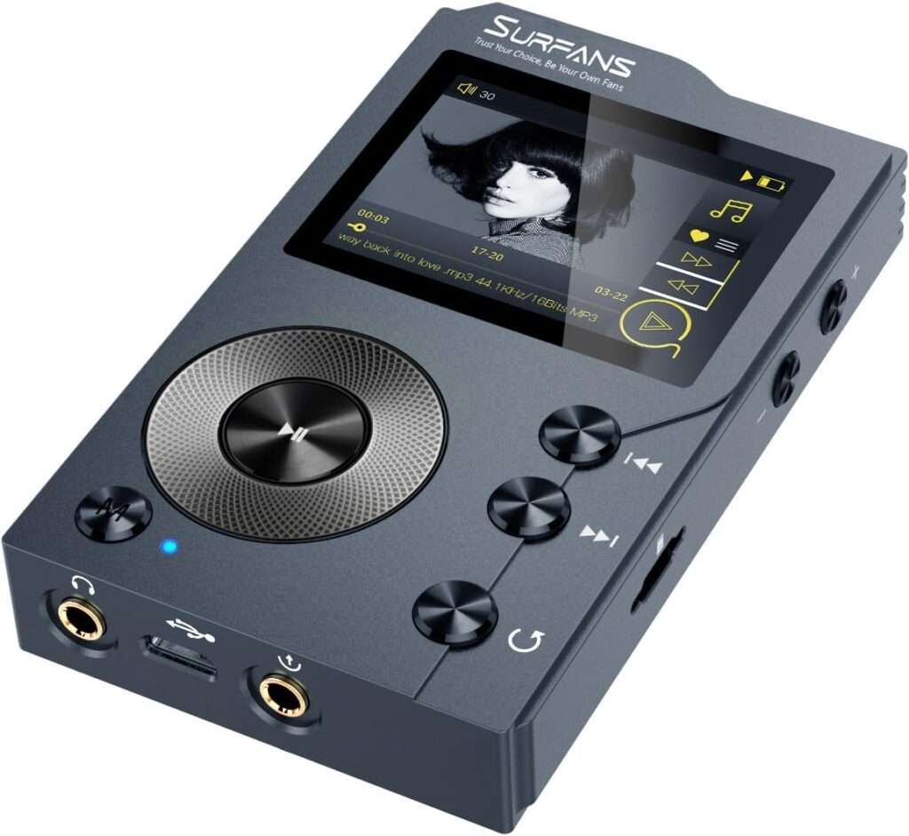 F20 HiFi MP3 Player with Bluetooth5.2, Lossless DSD High Resolution Digital Audio Music Player, High-Res Portable Audio Player with 64GB Memory Card, Support up to 256GB