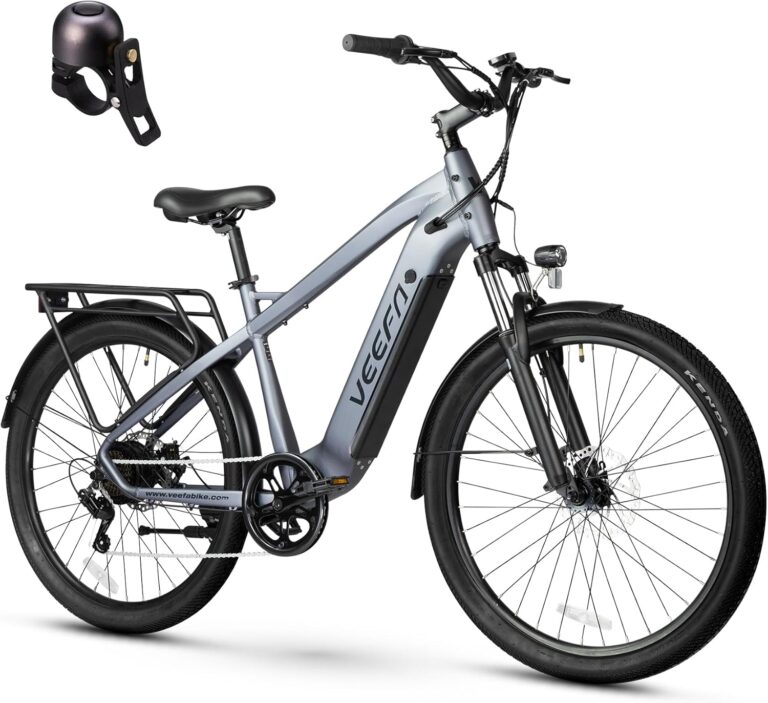 VEEFA Electric Bike for Adults 27.5” Ebike 20-24Mph Peak 1000W Motor E-Bike 80 Miles Max Range by 48V Built-in Removable Battery, 5 Pedal-Assist Levels, UL 2849 Certified E Bike for Commuting