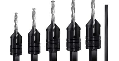 Countersink Drill Bit Set 5 pc,3in1 Woodworking Counterbore Hole Drill Bits,Tapered Countersink Bit,Depth Adjustable M2 Pilot Drill Bits, 82-Degree Chamfer, 1/4”Hex Shank Countersink Drill Bit Set 5 pc,3in1 Woodworking Counterbore Hole Drill Bits,Tapered Countersink Bit,Depth Adjustable M2 Pilot Drill Bits, 82-Degree Chamfer, 1/4”Hex Shank