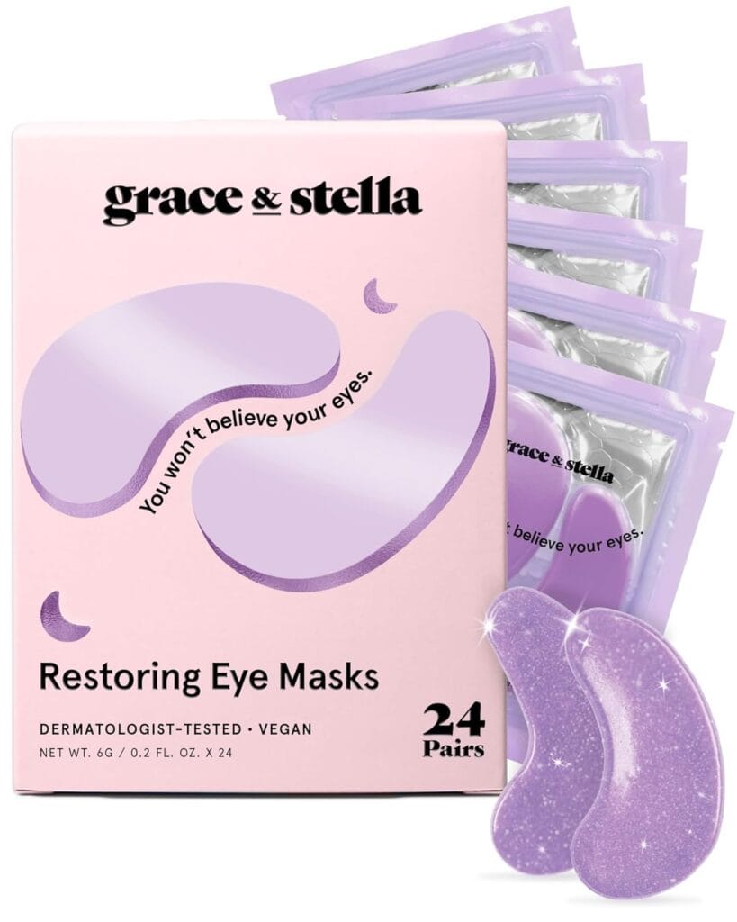 grace & stella Retinol Under Eye Patches for Puffy Eyes and Dark Circles – Restoring Gel Under Eye Masks with Hyaluronic Acid – Vegan Cruelty-Free Skincare, Birthday Gifts for Women (Purple, 24 Pairs) grace & stella Retinol Under Eye Patches for Puffy Eyes and Dark Circles – Restoring Gel Under Eye Masks with Hyaluronic Acid – Vegan Cruelty-Free Skincare, Birthday Gifts for Women (Purple, 24 Pairs)