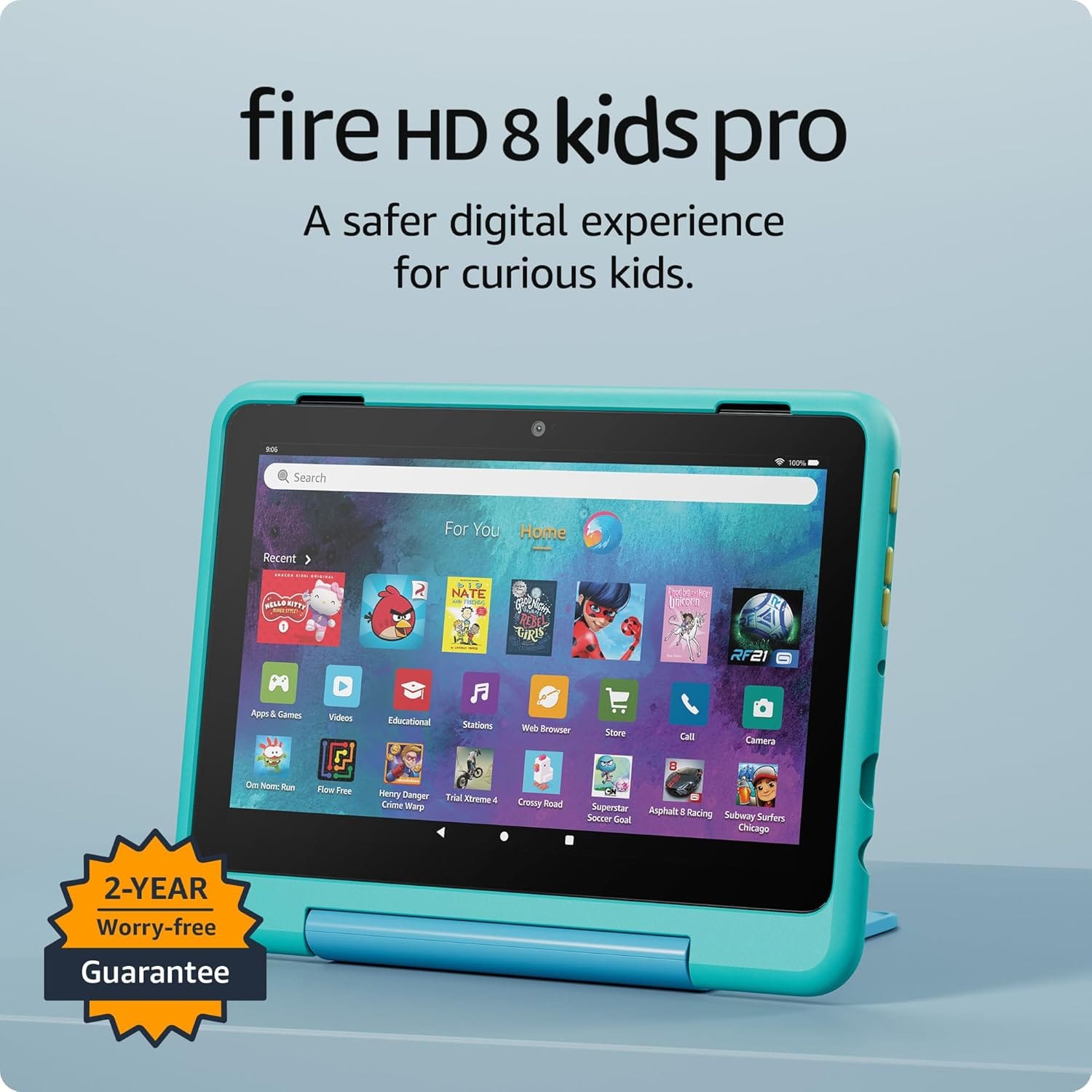 Amazon Fire Hd 8 Kids Pro Tablet (Newest Model), Ages 6-12. Bright 8″ Hd Screen, Includes Ad-Free Content, Parental Controls, 13-Hr Battery, Slim Case For Older Kids, 64Gb, Hello Teal Amazon Fire Hd 8 Kids Pro Tablet (Newest Model), Ages 6-12. Bright 8″ Hd Screen, Includes Ad-Free Content, Parental Controls, 13-Hr Battery, Slim Case For Older Kids, 64Gb, Hello Teal