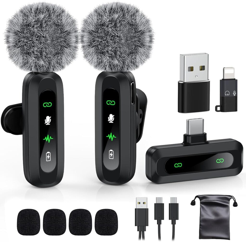 USB C Lavalier Microphone Wireless Mini Mic for Type-C Android Phone/Tablet/PC Video Recording Clip-on Mics with Rotatable Clip&Denoise Recording, Ideal for Vlog Tiktok Youtube Podcast Content Creator USB C Lavalier Microphone Wireless Mini Mic for Type-C Android Phone/Tablet/PC Video Recording Clip-on Mics with Rotatable Clip&Denoise Recording, Ideal for Vlog Tiktok Youtube Podcast Content Creator