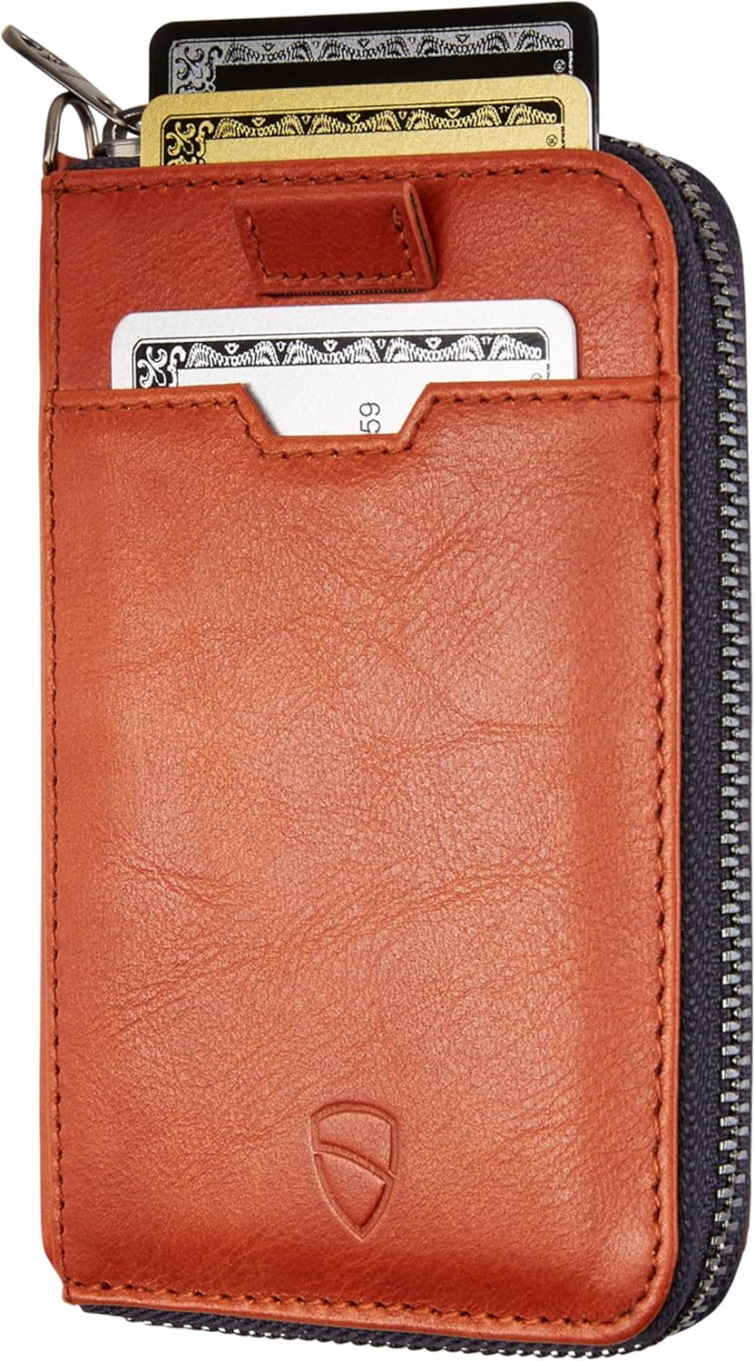 Vaultskin NOTTING HILL Minimalist Leather Zipper Wallet for Women and Men: Slim Multi Cardholder with RFID Blocking and Keychain Ring Vaultskin NOTTING HILL Minimalist Leather Zipper Wallet for Women and Men: Slim Multi Cardholder with RFID Blocking and Keychain Ring