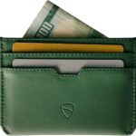Vaultskin MOORGATE Slim Card Holder – Minimalist Leather Wallet, RFID Blocking Sleeve, Fits Front Pocket, for Men and Women