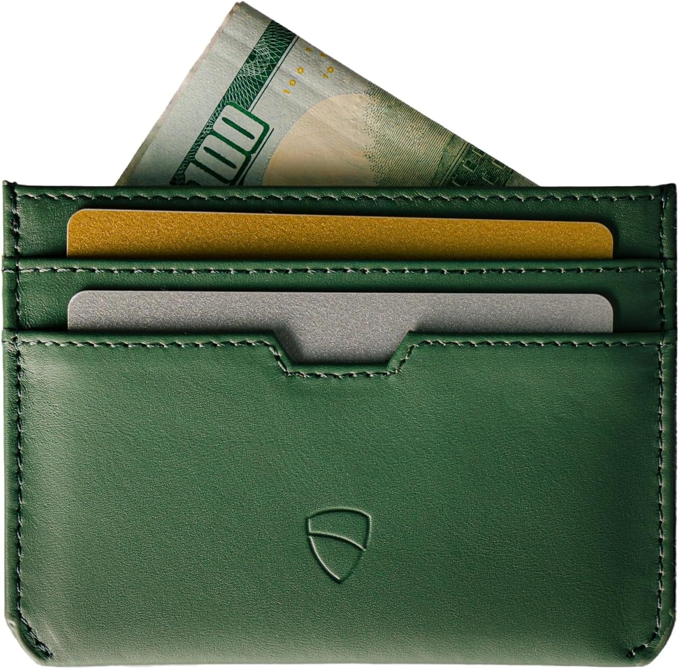 Vaultskin MOORGATE Slim Card Holder – Minimalist Leather Wallet, RFID Blocking Sleeve, Fits Front Pocket, for Men and Women