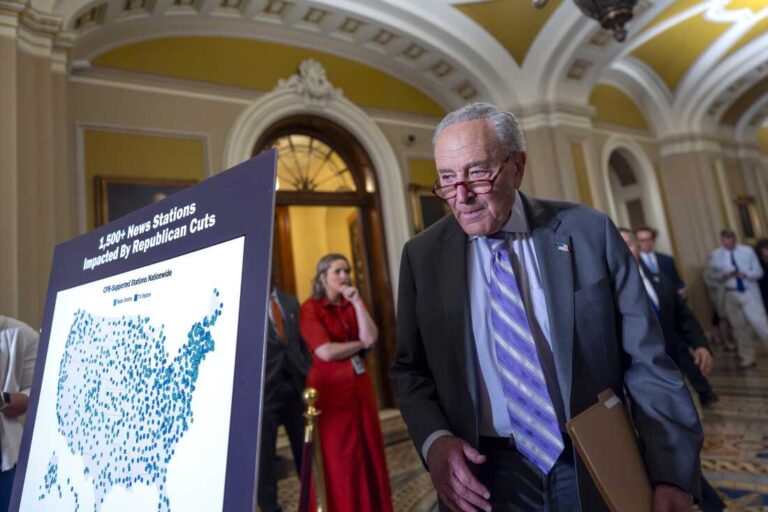 Senate approves Trump management cuts to nation broadcasting and overseas assistance : NPR