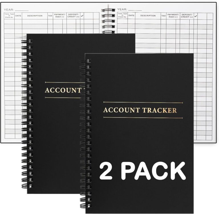 2 Pack Expense Tracker Ledger Book- Finance Book for Home Budget Tracking, Business Bookkeeping -Home Budget notebook, Finance Planner- Expense Ledger for Small Business Bookkeeping (100 Pages 2 Pack)