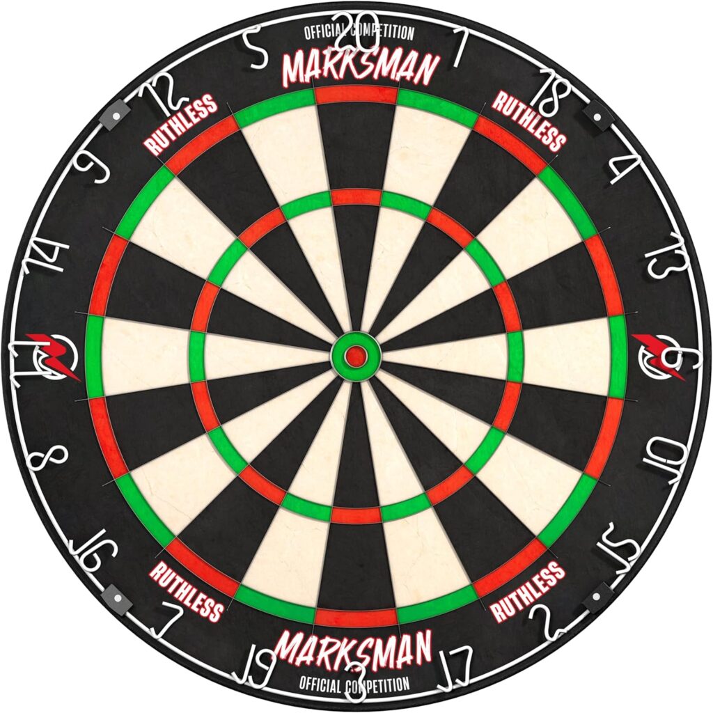 Ruthless Marksman Dart Board | Professional Level Ultra Thin Wire Sisal Dartboard for Steel Tip Darts (DB072) Ruthless Marksman Dart Board | Professional Level Ultra Thin Wire Sisal Dartboard for Steel Tip Darts (DB072)