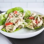 Avocado Hen Lettuce Wraps With Herbed Yogurt Sauce