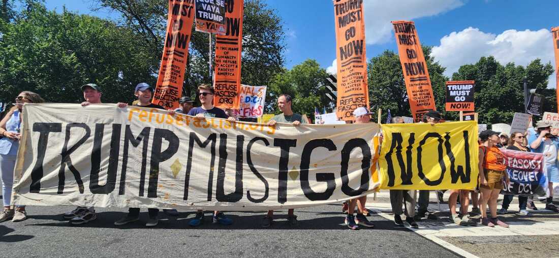 Masses Protest Out Of Doors White Area : Npr