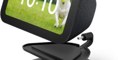 Echo Show 5 (3rd Gen) Adjustable Stand with USB-C Charging Port | Charcoal
