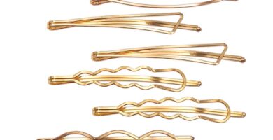Messen Hair Pins Set Geometric Hair Clips Metal Hairpin Minimalist Hair Styling Jewelry Hair Clamps Accessories Barrettes Gold Bobby Pin for Girl Women (8 Pieces,Style 7)