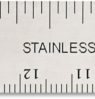 Westcott 10414 Stainless Steel Metal Ruler with Non-Slip Cork Base, 6 in