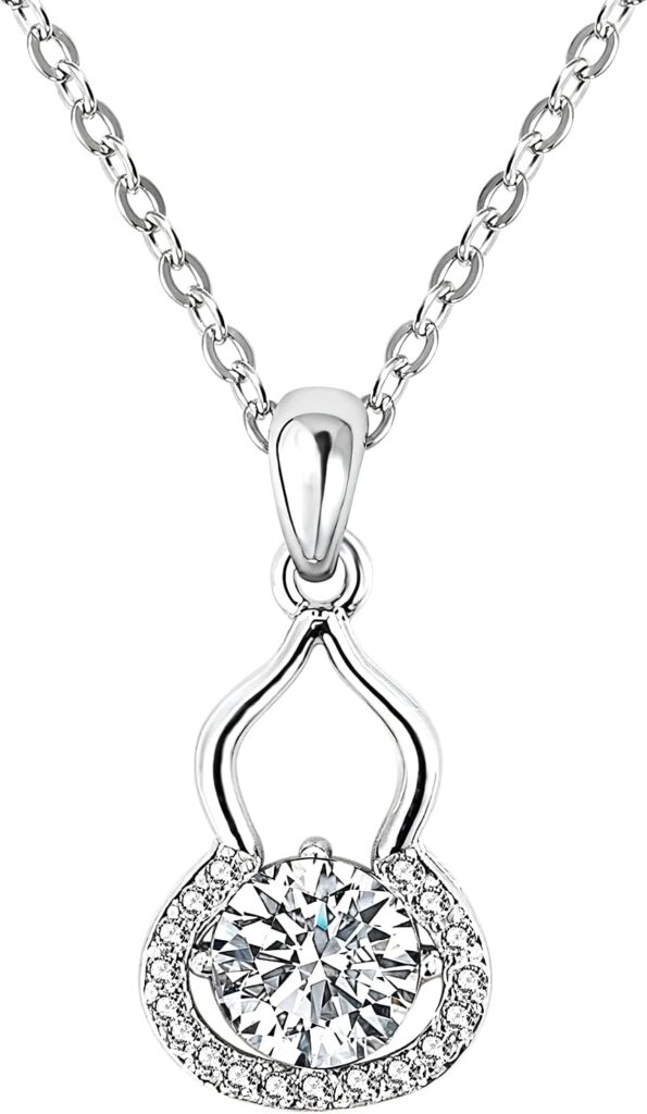 TFT Necklaces Jewelry Moissanite Pendant Sterling Silver Necklace For Women Gourd Pendant Necklace