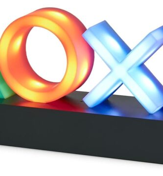 Paladone Playstation Controller Icons Light with 3 Light Modes – Sound Reactive, Dynamic Phasing, and Standard Mode – Gaming Desk Accessories and Game Room Decor