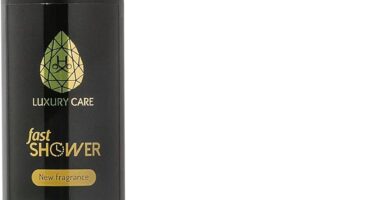 Hydra Luxury Care Fast Shower Bath Spray, No-Rinse Dry Shampoo for Dogs and Cats, Lightly Scented Pet Grooming Spray, 8.12-Ounce Bottle