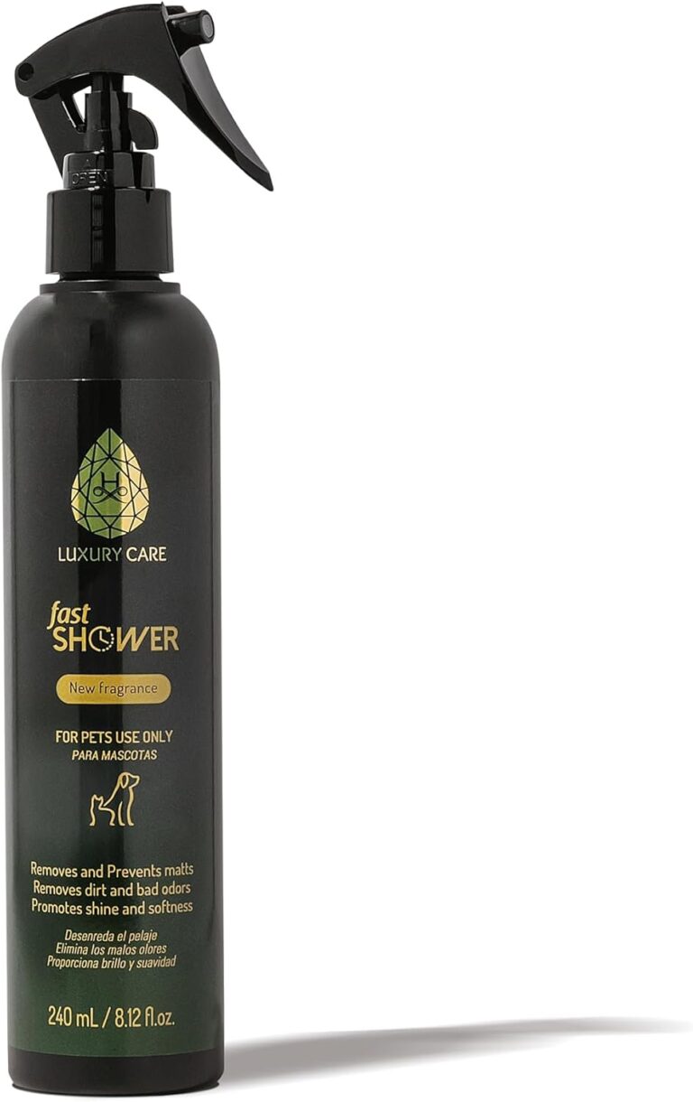Hydra Luxury Care Fast Shower Bath Spray, No-Rinse Dry Shampoo for Dogs and Cats, Lightly Scented Pet Grooming Spray, 8.12-Ounce Bottle