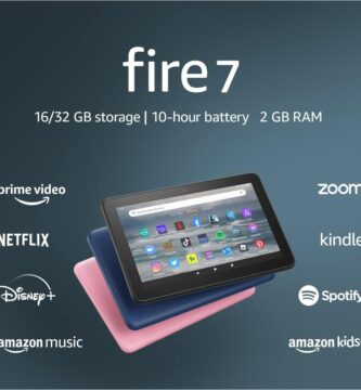 Like-New Amazon Fire 7 tablet (newest model) 7” display, read and watch, under  with 10-hour battery life, 16 GB, Black