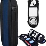 SIDE BY SIDE Electronics Organizer Travel Case for Cables, Charger, Power Bank – Tech Bag for MacBook Accessories, Adapter – Slim Cord Organizer Bag with Gift Box for Travel & Daily Use