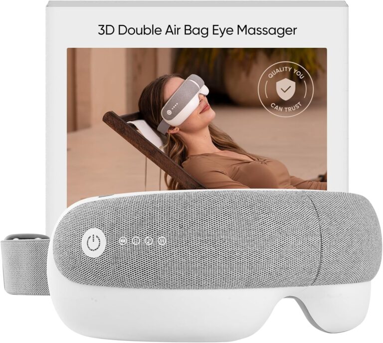 Eye Massager & Bluetooth Heat Sleep mask,Parents Gift Sets |with Storage Bag & Greeting Card | Migraine Relief,Relaxation,Bedtime Stress Relief | White Noise,3D airbag kneading| Smart Head Massager