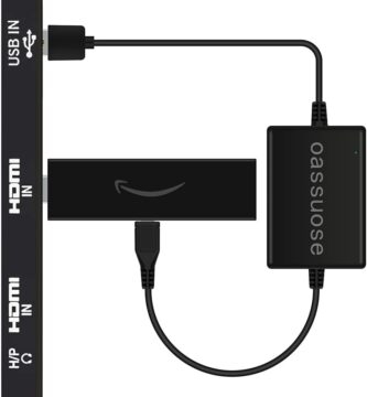 USB Power Cable Adapter for Fire TV Stick,Powers Streaming TV Sticks Directly from T V USB Port(Eliminates AC Adapter and Very Long Power Cable)