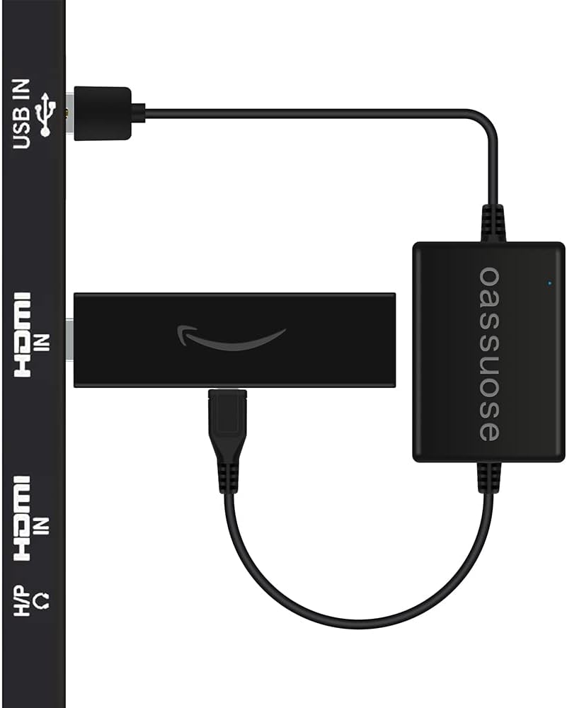 USB Power Cable Adapter for Fire TV Stick,Powers Streaming TV Sticks Directly from T V USB Port(Eliminates AC Adapter and Very Long Power Cable) USB Power Cable Adapter for Fire TV Stick,Powers Streaming TV Sticks Directly from T V USB Port(Eliminates AC Adapter and Very Long Power Cable)