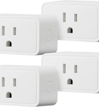 Amazon Basics Smart Plug, Works with Alexa Only, 2.4 GHz Wi-Fi, No Hub Required, 4-Pack, White