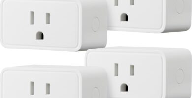 Amazon Basics Smart Plug, Works with Alexa Only, 2.4 GHz Wi-Fi, No Hub Required, 4-Pack, White