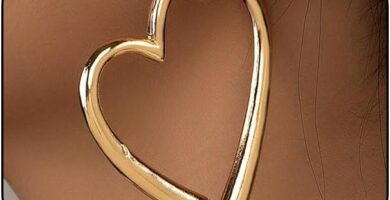 Gold Heart Asymmetrical Earrings for Women Large Heart Shaped Hoop Dangle Earrings Minimalist 80s Love Front Back Earrings Chrome Hearts Jewelry Gifts