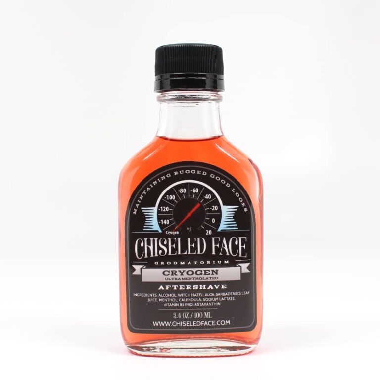 Cryogen – Ultra High Menthol Aftershave Splash By Chiseled Face Groomatorium – Handmade, Small Batch, Luxury Grooming Products