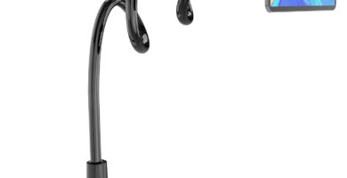 Tablet Stand Holder, Mount Holder Clip with Grip Flexible Long Arm Gooseneck Compatible with ipad iPhone/Nintendo Switch/Samsung Galaxy Tabs/Amazon Kindle Fire HD – Black