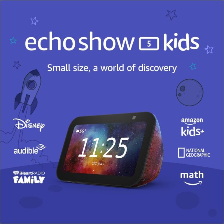 Amazon Echo Show 5 Kids, Designed for kids, with parental controls, Includes 1 year of Amazon Kids+, Galaxy