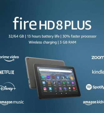 Like-New – Amazon Fire HD 8 Plus tablet, 8” HD Display, 32 GB, 30% faster processor, 3GB RAM, wireless charging, (2022 release), Gray