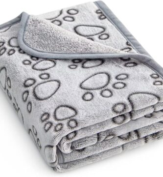 Stuffed® Premium Soft Dog Blanket Washable, 40″x32″ Cat Blanket for Indoor Cats Large Medium Small Dog Gifts Puppy Essentials (Grey)