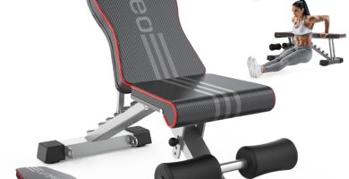 Yoleo Adjustable Weight Bench for Full Body Workout; Foldable Bench Press Bench of Home Gym Strength Training; Incline Decline Flat Utility Workout Bench with Quick Folding& Fast Adjustment (Black)