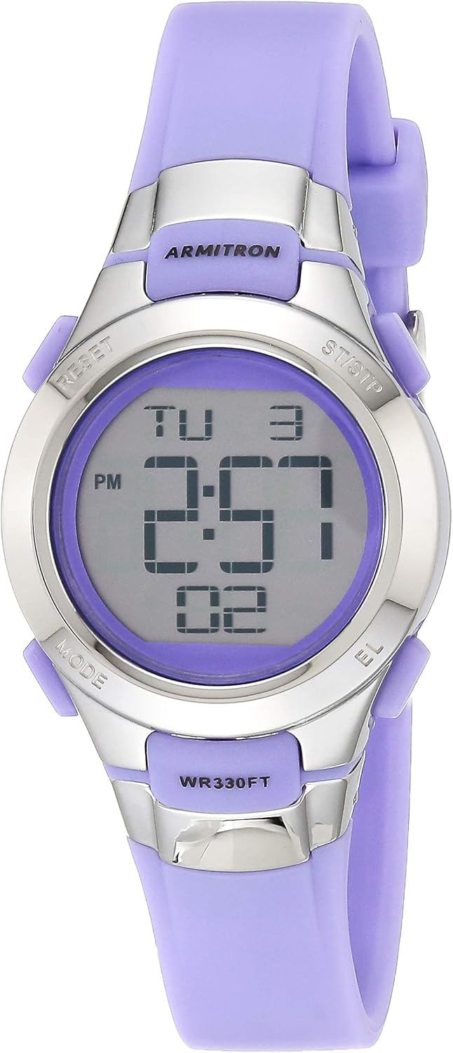 Armitron Sport Women’s Digital Chronograph Resin Strap Watch, 45/7012