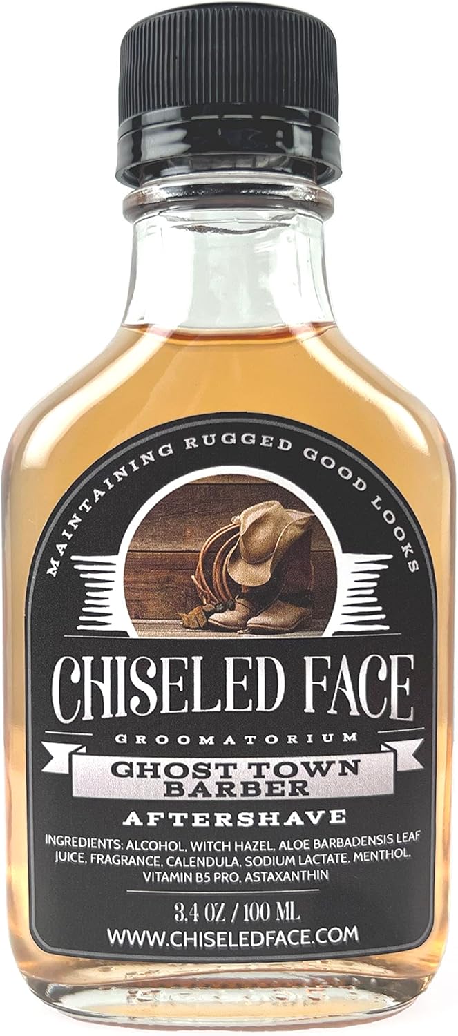 Ghost Town Barber Aftershave Splash by Chiseled Face Groomatorium – Handmade, Small Batch, Luxury Grooming Products