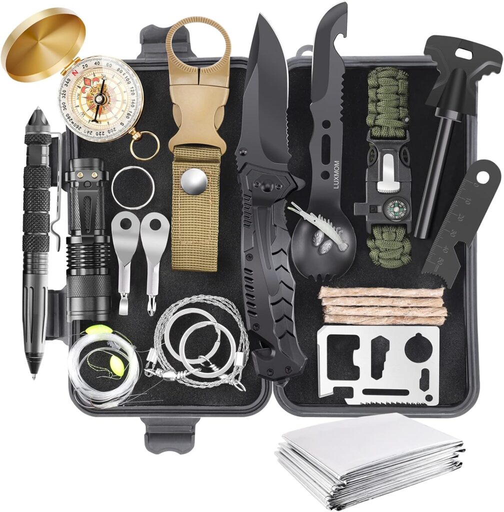 Gifts for Men Dad Husband Teenage Boy, Survival Kit 28 in 1, Survival Gear Tool Emergency Tactical Equipment Supplies Kits for Families Outdoors Camping Hiking Adventures Gifts for Men Dad Husband Teenage Boy, Survival Kit 28 in 1, Survival Gear Tool Emergency Tactical Equipment Supplies Kits for Families Outdoors Camping Hiking Adventures