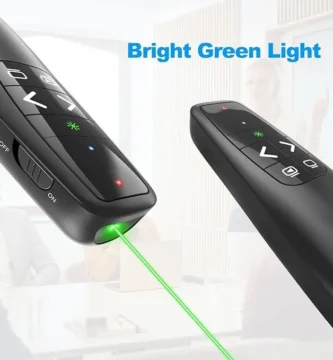 Clicker PowerPoint Presentation Wireless Presenter Remote, Green Laser Pointer for Computer Clickers, USB C A Project Power Point PPT Clicker for Mac Laptop Office, Slideshow Google Slide Advancer