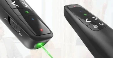 Clicker PowerPoint Presentation Wireless Presenter Remote, Green Laser Pointer for Computer Clickers, USB C A Project Power Point PPT Clicker for Mac Laptop Office, Slideshow Google Slide Advancer