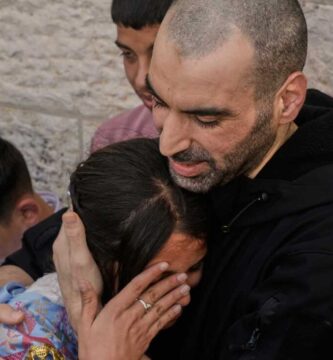 Palestinians praise as prisoners are absolved through Israel : NPR