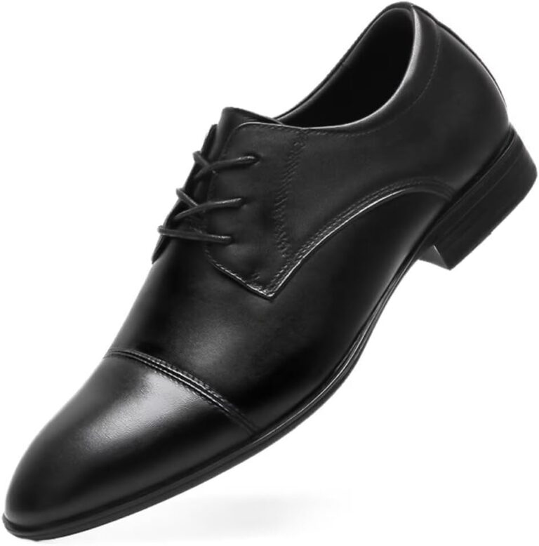 MWX Men’s Dress Shoes Black Formal Business Oxford Classic Lace Up Wingtip Casual Shoes
